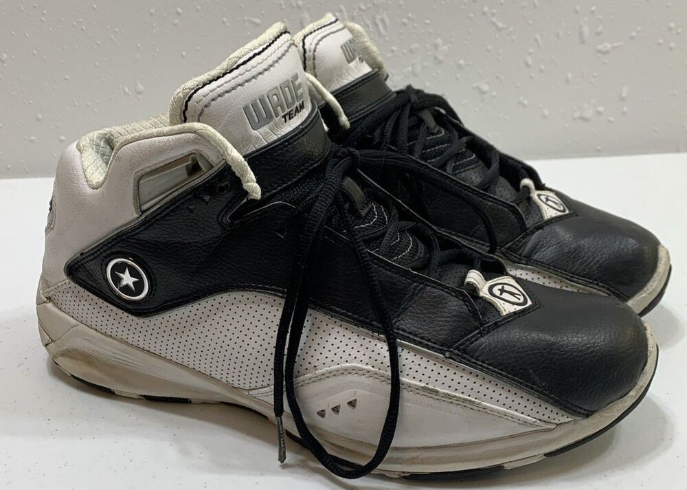 Converse Team Wade Basketball Sneakers Shoes Mens 12 Black White Vintage